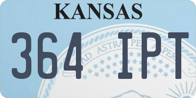 KS license plate 364IPT