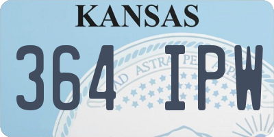 KS license plate 364IPW