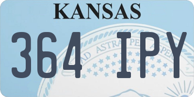 KS license plate 364IPY