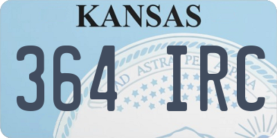 KS license plate 364IRC