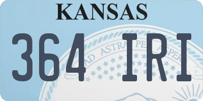 KS license plate 364IRI