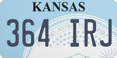 KS license plate 364IRJ