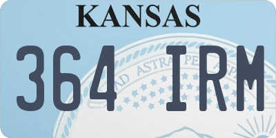 KS license plate 364IRM