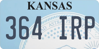 KS license plate 364IRP