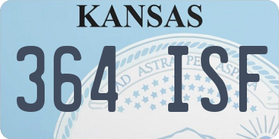 KS license plate 364ISF