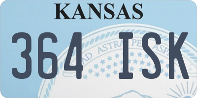 KS license plate 364ISK