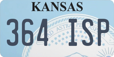 KS license plate 364ISP