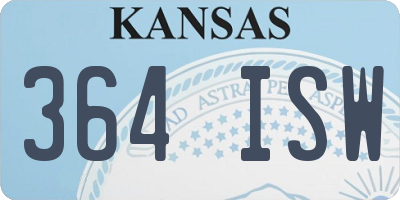 KS license plate 364ISW