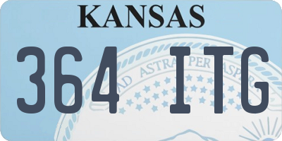 KS license plate 364ITG