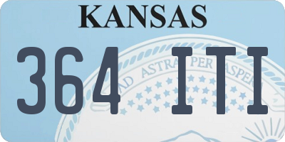 KS license plate 364ITI
