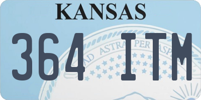 KS license plate 364ITM