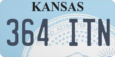 KS license plate 364ITN