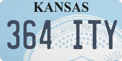 KS license plate 364ITY
