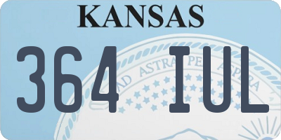 KS license plate 364IUL