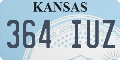 KS license plate 364IUZ