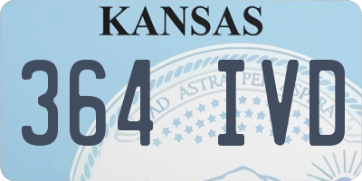 KS license plate 364IVD