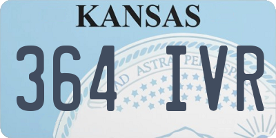KS license plate 364IVR