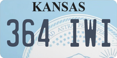 KS license plate 364IWI