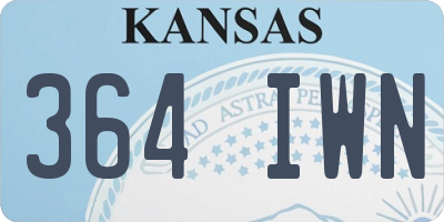 KS license plate 364IWN