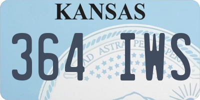KS license plate 364IWS