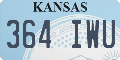 KS license plate 364IWU