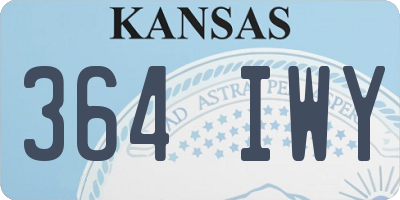 KS license plate 364IWY