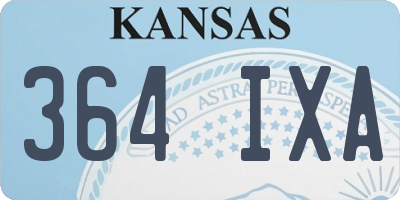 KS license plate 364IXA