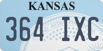 KS license plate 364IXC