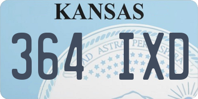KS license plate 364IXD