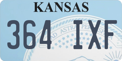 KS license plate 364IXF