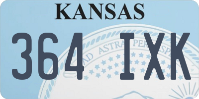 KS license plate 364IXK