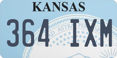 KS license plate 364IXM