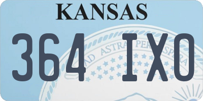 KS license plate 364IXO