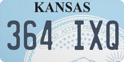 KS license plate 364IXQ