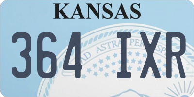 KS license plate 364IXR