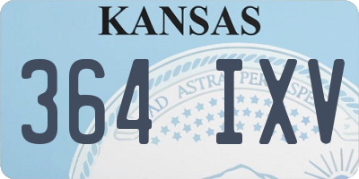 KS license plate 364IXV