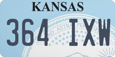 KS license plate 364IXW
