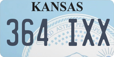 KS license plate 364IXX