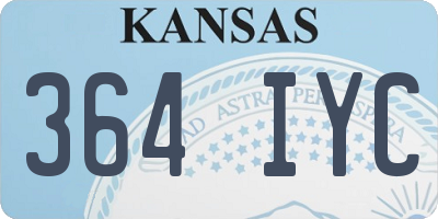 KS license plate 364IYC