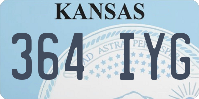 KS license plate 364IYG