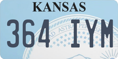 KS license plate 364IYM