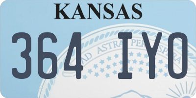 KS license plate 364IYO