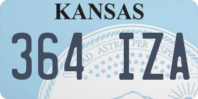 KS license plate 364IZA