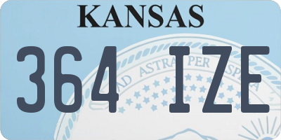 KS license plate 364IZE