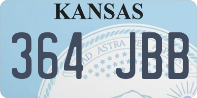 KS license plate 364JBB