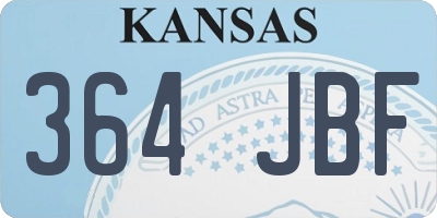 KS license plate 364JBF