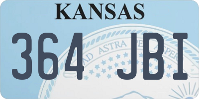 KS license plate 364JBI