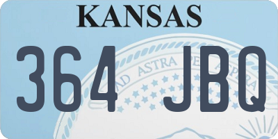 KS license plate 364JBQ