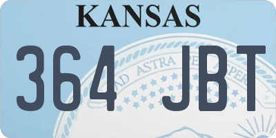 KS license plate 364JBT