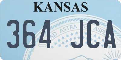 KS license plate 364JCA